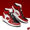 NCAA Wisconsin Badgers Red Air Jordan 1 High Sneakers