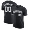 Custom Black White-Gray T-Shirt