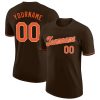 Custom Brown Orange-White T-Shirt