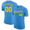 Custom Powder Blue Gold T-Shirt