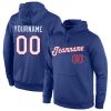 Custom Royal White-Red Sports Pullover Hoodie