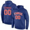 Custom Royal Orange-White Sports Pullover Hoodie
