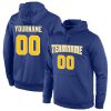 Custom Royal Gold-White Sports Pullover Hoodie