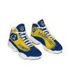 MLS LA Galaxy Custom Name Blue Mix Yellow Air Jordan 13 Shoes
