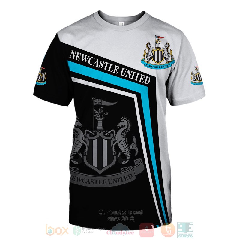 Newcastle United FC Black White T-Shirt V3 Newcastle United FC Black White T-Shirt V3