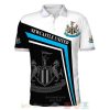 Newcastle United FC Black White Polo Shirt V3