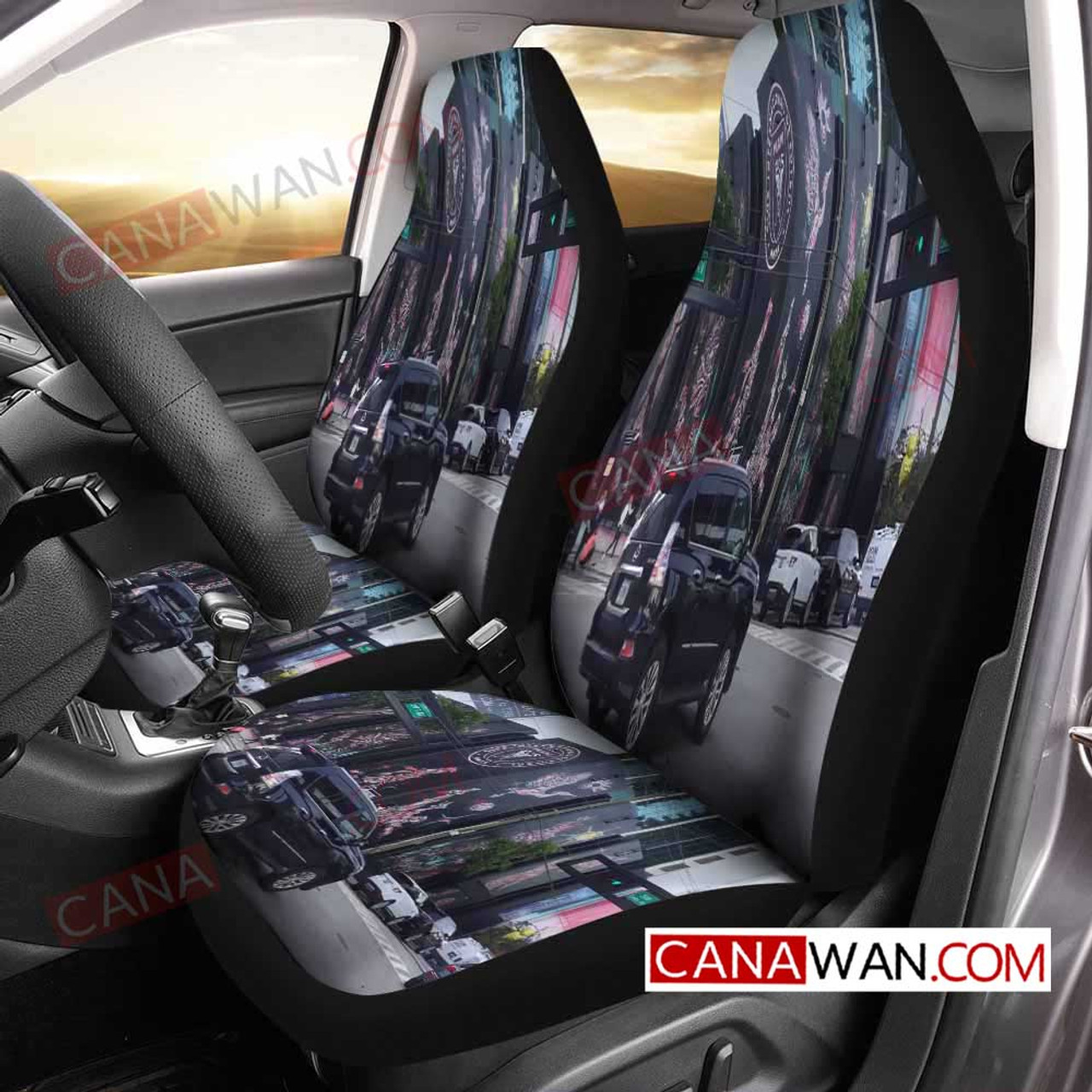 MLS Inter Miami CF Car Seat Covers V1 MLS Inter Miami CF Car Seat Covers V1