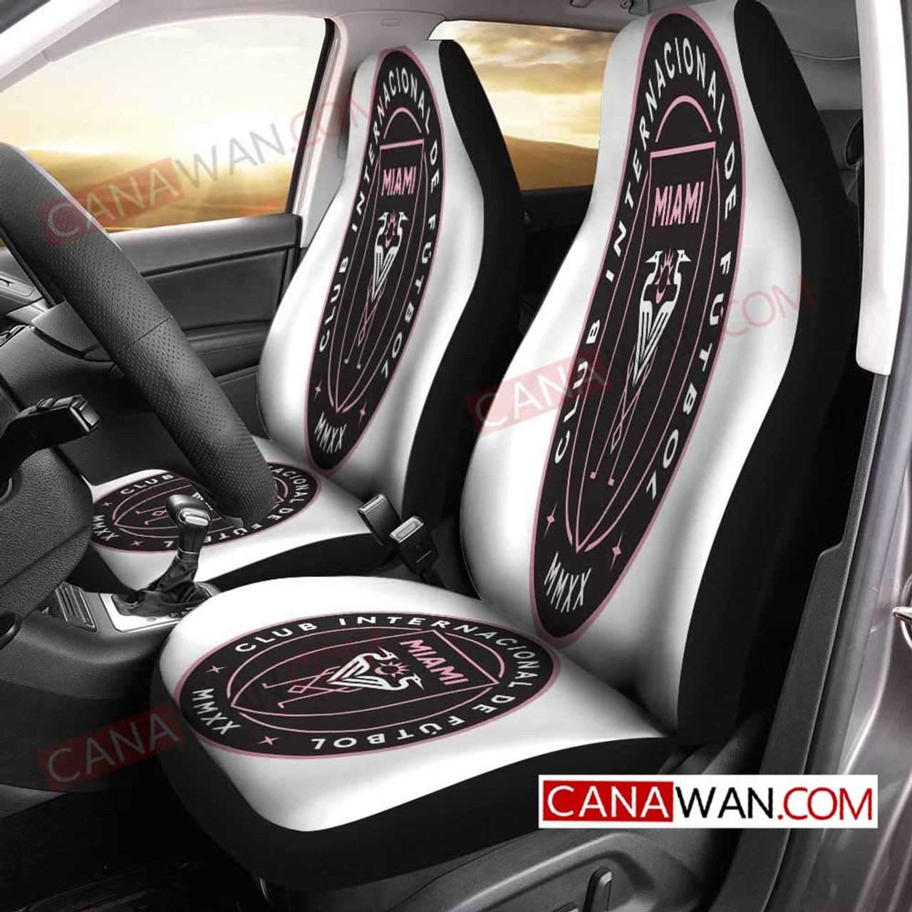 MLS Inter Miami CF Car Seat Covers V2 MLS Inter Miami CF Car Seat Covers V2