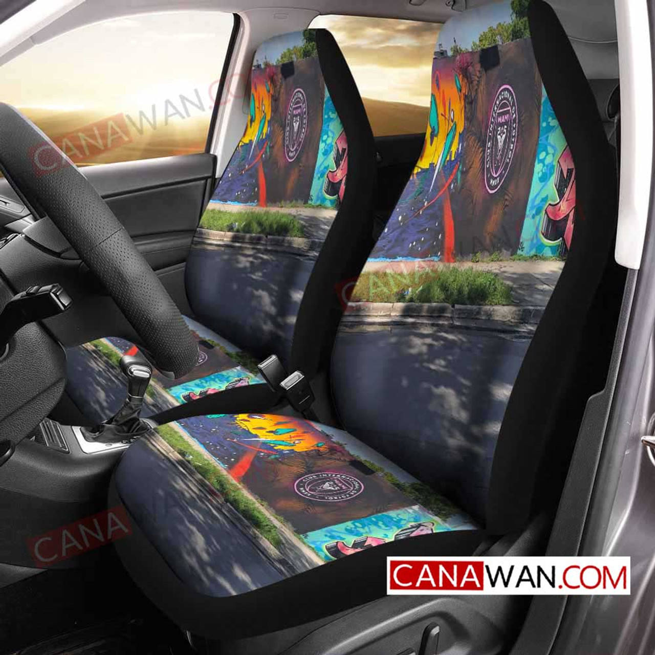 MLS Inter Miami CF Car Seat Covers V9 MLS Inter Miami CF Car Seat Covers V9