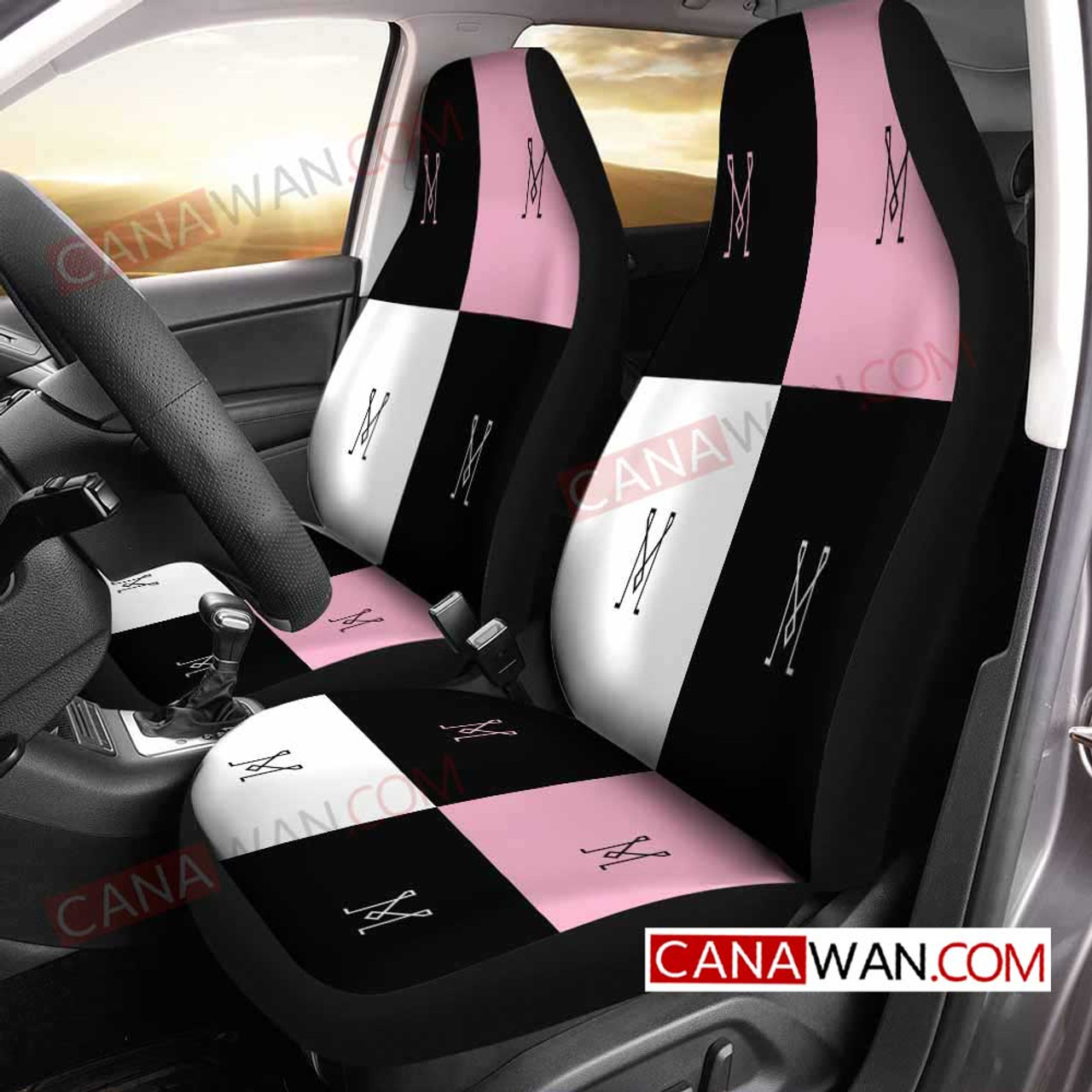 MLS Inter Miami CF Car Seat Covers V6 MLS Inter Miami CF Car Seat Covers V6