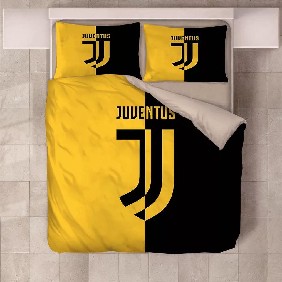 Juventus FC Yellow Black Bedding Set Juventus FC Yellow Black Bedding Set