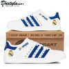 Real Madrid White Blue Stripes Stan Smith Shoes V2