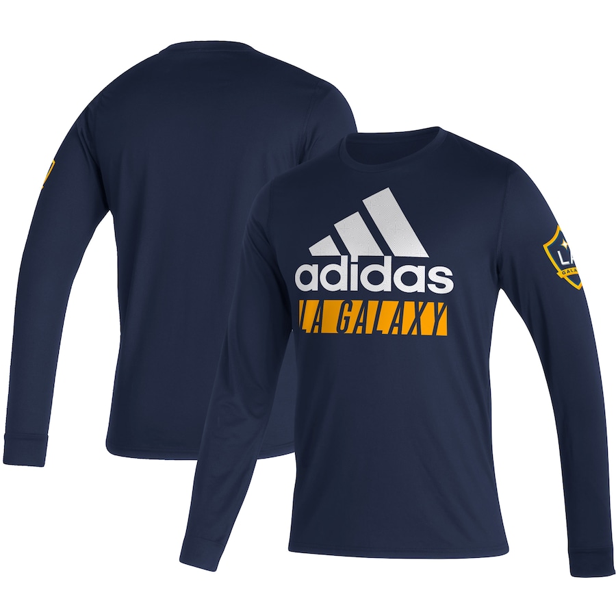 MLS LA Galaxy Navy Adidias Golden Long Sweatshirt