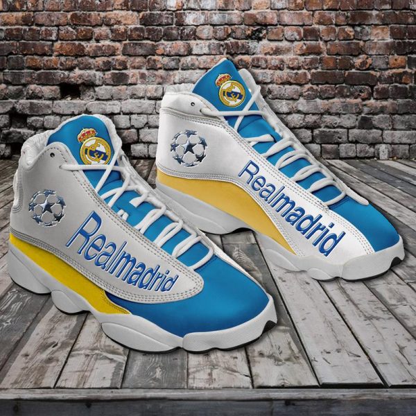 Real Madrid Blue White Yellow Air Jordan 13 Shoes Real Madrid Blue White Yellow Air Jordan 13 Shoes