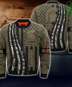NCAA Michigan State Spartans Camo Bomber Jacket