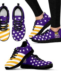 Alternative view of NCAA LSU Tigers American Flag Running Shoes