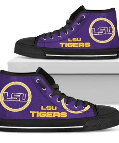 Alternative view of NCAA LSU Tigers Circle Logo High Top Shoes