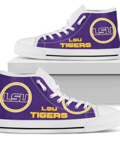 NCAA LSU Tigers Circle Logo High Top Shoes