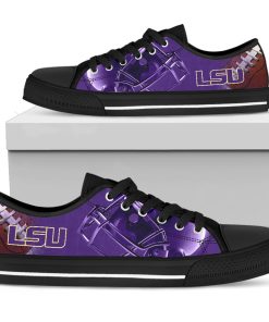 Alternative view of NCAA LSU Tigers Artistic Scratch Low Top Shoes