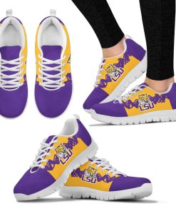 NCAA LSU Tigers Doodle Line Amazing Running Shoes