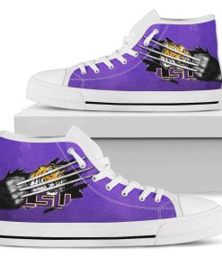 NCAA LSU Tigers Scratch Of The Wolf High Top Shoes