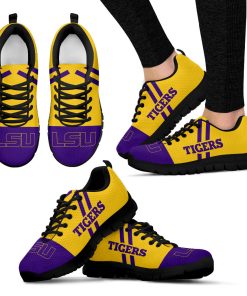 Alternative view of NCAA LSU Tigers Line Stripe Logo Bottom Running Shoes