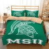 NCAA Michigan State Spartans Green Bedding Set
