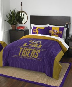 NCAA LSU Tigers Purple Bedding Set