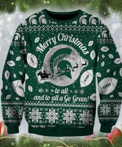 NCAA Michigan State Spartans To All And To All A Go Green Sweater