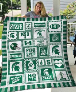NCAA Michigan State Spartans Fleece Blanket V7