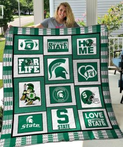 NCAA Michigan State Spartans Fleece Blanket V3