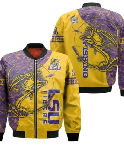 NCAA LSU Tigers Fan Fishing Lover Bomber Jacket