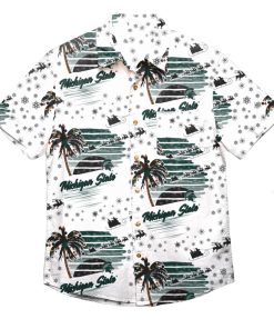 NCAA Michigan State Spartans White Hawaiian Shirt