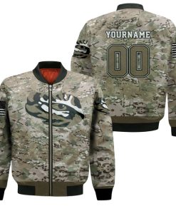NCAA LSU Tigers Custom Name Number Camo Bomber Jacket