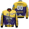 NCAA LSU Tigers Custom Name Number Peach Bowl Champions 2019 Bomber Jacket
