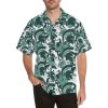 NCAA Michigan State Spartans Hibiscus Green Hawaiian Shirt