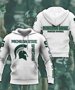 NCAA Michigan State Spartans White Big Logo Pullover Hoodie