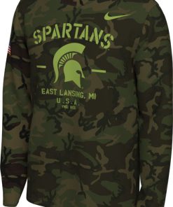 NCAA Michigan State Spartans Camo Sweatshirt