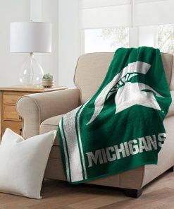 NCAA Michigan State Spartans Green Fleece Blanket
