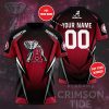 NCAA Alabama Crimson Tide Custom Name Number T-Shirt V12