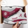 NCAA Alabama Crimson Tide White Maroon Logo Air Jordan 13 Shoes