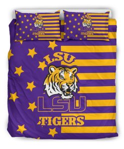 Alternative view of NCAA LSU Tigers Star Mashup Column Bedding Set