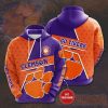 NCAA Clemson Tigers Custom Name Pullover Hoodie V9
