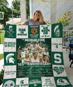 NCAA Michigan State Spartans Men'S Anniversary Quilt Blanket