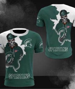 NCAA Michigan State Spartans Skull T-Shirt