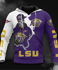 NCAA LSU Tigers Skull Pullover Hoodie