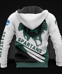 Alternative view of NCAA Michigan State Spartans White Pullover Hoodie