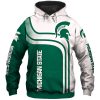 NCAA Michigan State Spartans Green White Pullover Hoodie