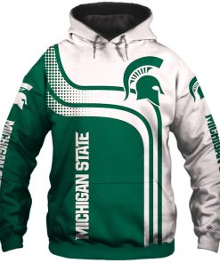 NCAA Michigan State Spartans Green White Pullover Hoodie
