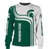 NCAA Michigan State Spartans Green White Sweatshirt